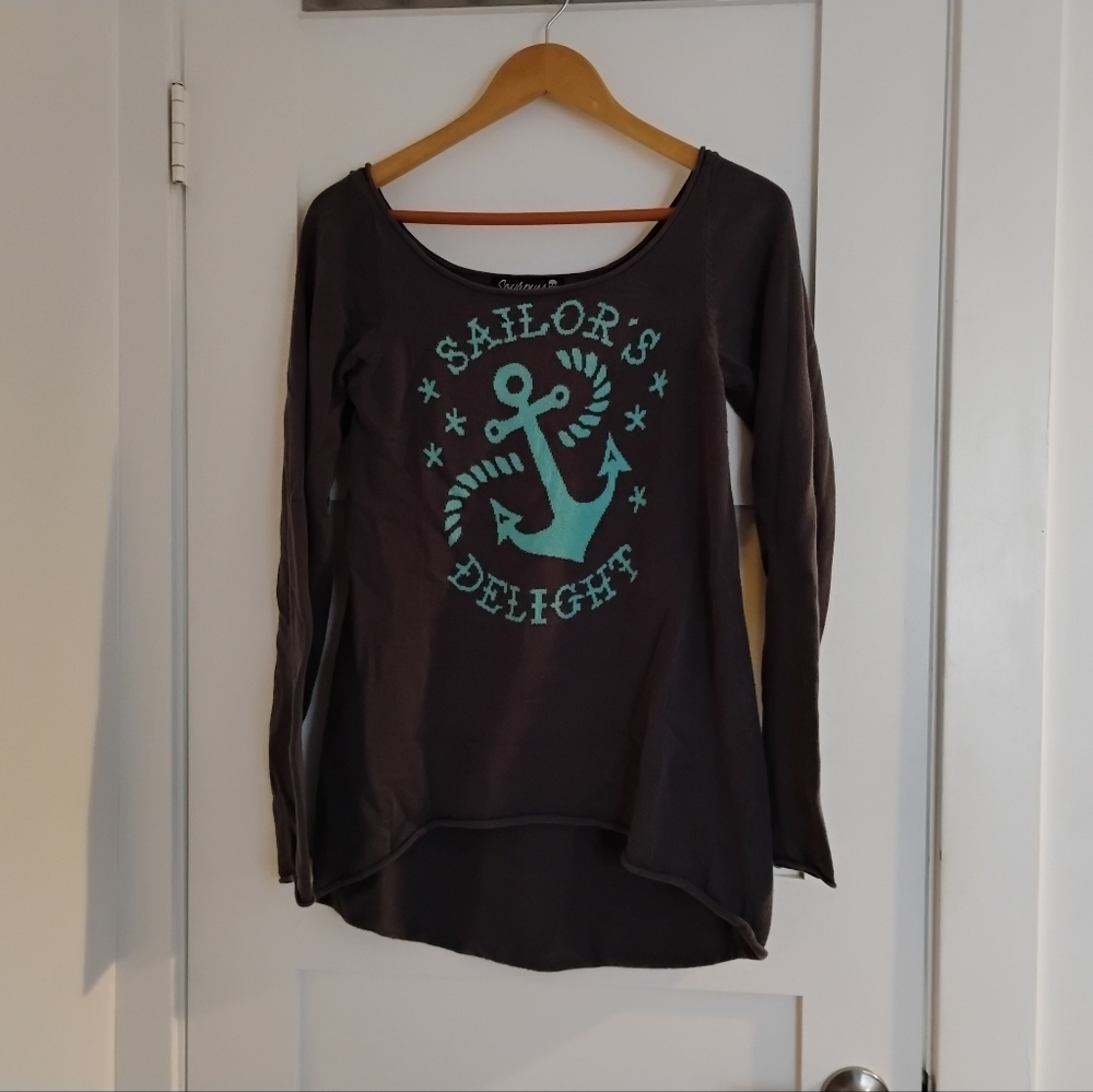 Sourpuss Sailor's Delight Anchor Sweater Size Large - Picture 2 of 6